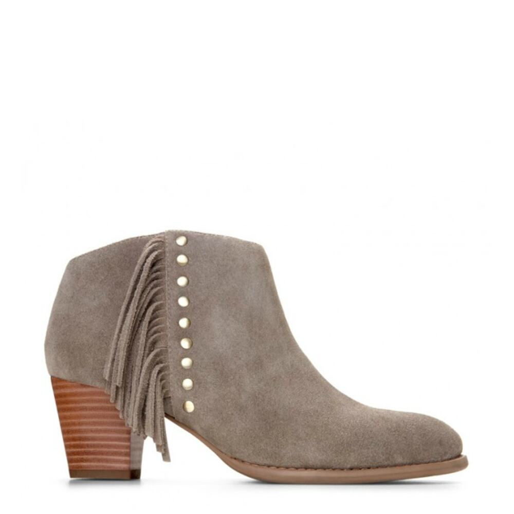 Vionic Women's Faros Fringed Bootie - Greige sz 9 $160
